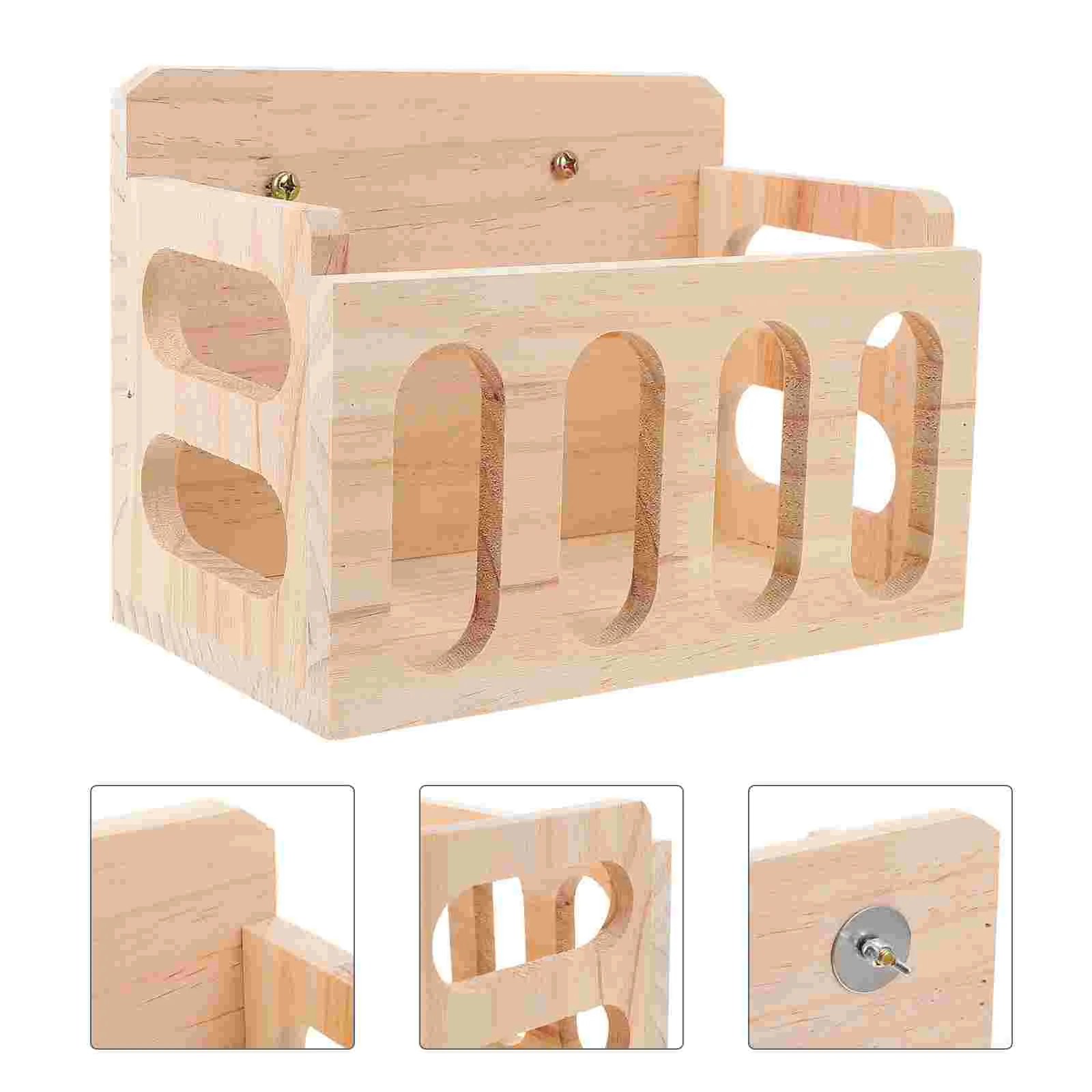 

Rabbit Grass Stand Nice Feeder Rack Guinea Pig Dispenser Small Animal Wooden Pet Supplies Bowl