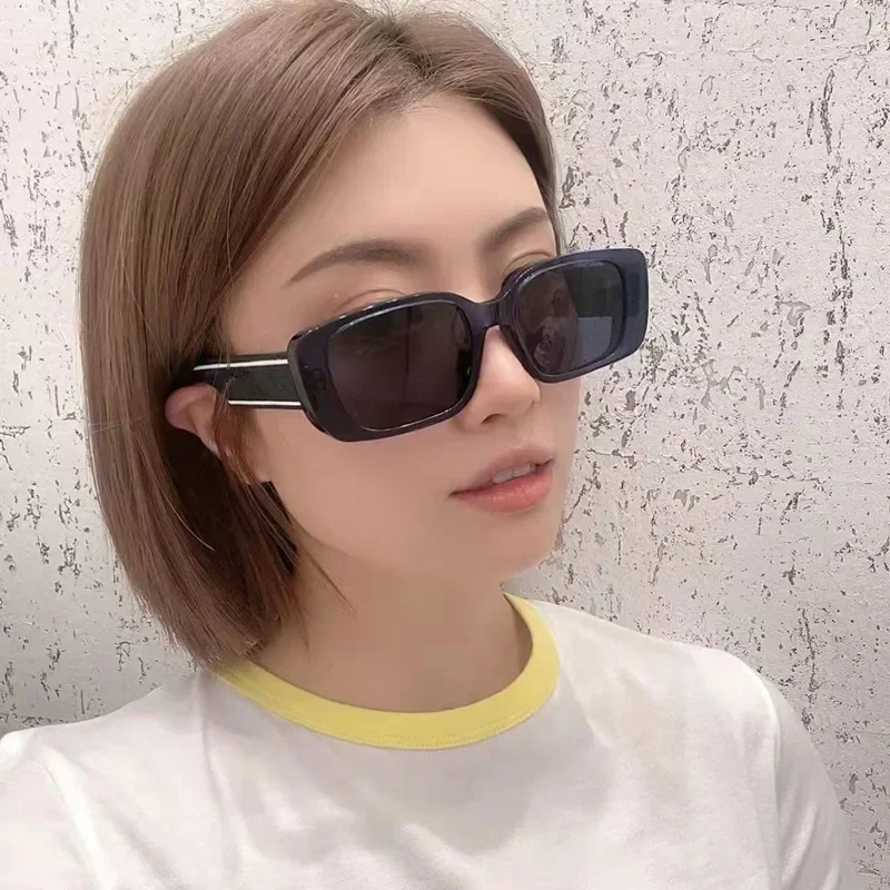 

2024 Black White Party Acetate Sunglasses For Women FASHION Rectangle Brand Designer Futuristic Square For Sun Glasses UV400