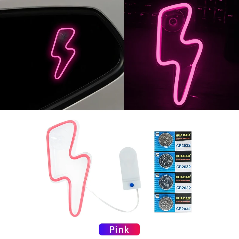 Neon-Style LED Car Window Ambient Décor Lights
