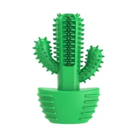 Dog Cactus Interactive Rubber Chew Toys For Small Large Dogs Tooth Cleaning Toothbrush For Small Large Dogs Treat Dispenser Pet 2