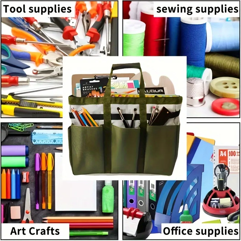 1pc Large Capacity Learning Art Storage Bag Science Education Learning Tool Storage Bag Household Tool