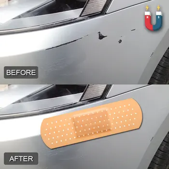 4 pezzi adesivi per auto con cerotto magnetico paraurti anteriore posteriore per auto striscia Anti collisione protezione per bagagliaio protezione per auto adesivo antigraffio