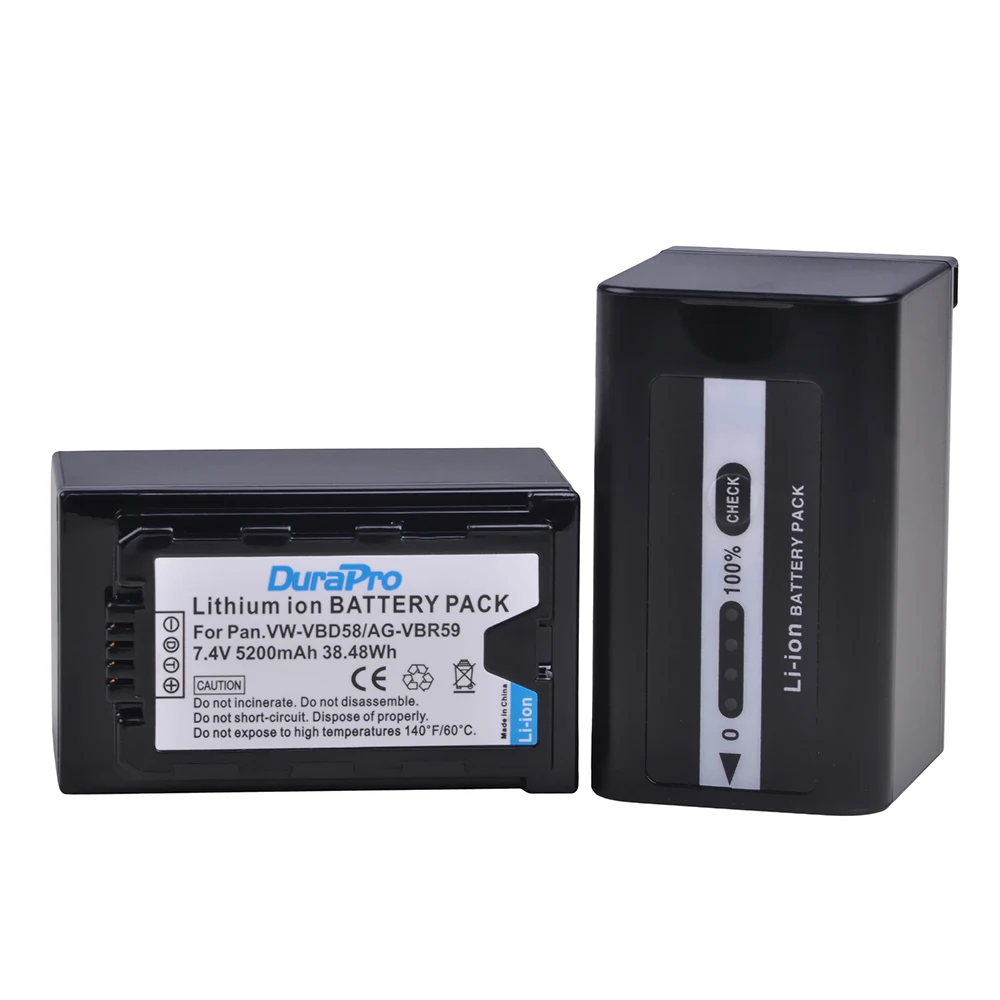 AG-VBR59 VW-VBD58 Battery for Panasonic HC-X2 HC-X20 AG-FC100MC