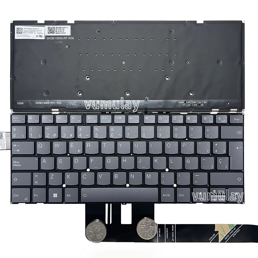 Teclado español retroiluminado para Lenovo YOGA Slim Pro 7-14IMH9 83CV ...