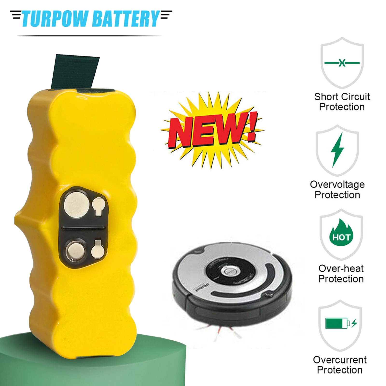 Batteria Agli Ioni Di Litio 6500mAh 14.4V Per IRobot Roomba Serie 900/800/700/600 E Compatibili