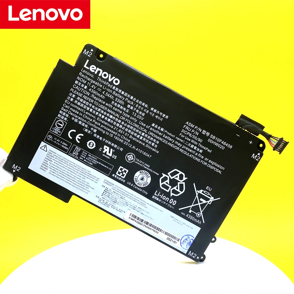 Nova Bateria do Portátil Original para Lenovo Thinkpad P40 Yoga 460 Yoga 14 Sb10f46458 00hw020 00hw021 Baterias p/ laptop - Imagem 3