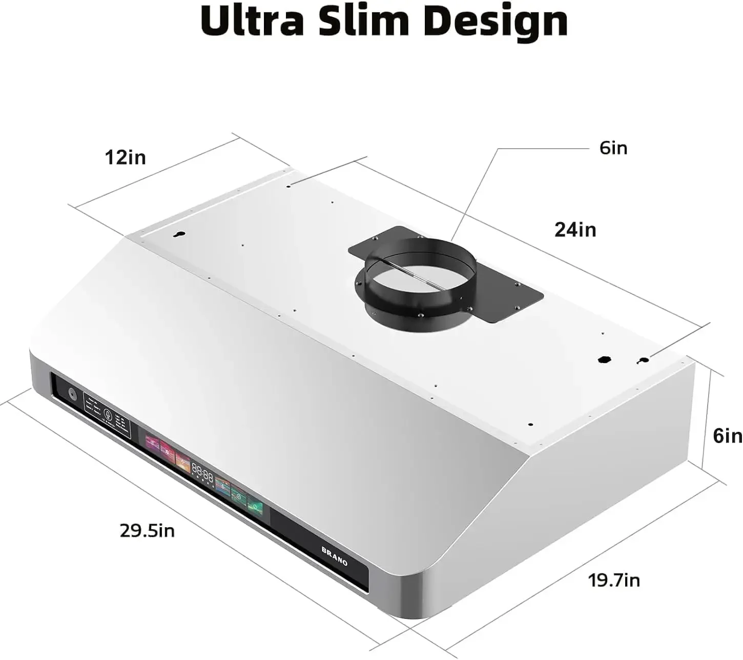 30 Inch Under Cabinet Range Hood With Voice/Gesture/Touch Control 900 CFM Kitchen Vent Hood With 4-Speed Exhaust Fan Stainless