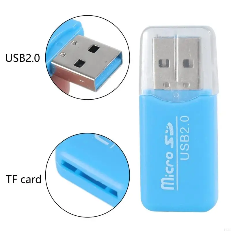F68C 1PC USB 2.0 High Speed Micro T-Flash Memory Card Reader Adapter Fr 16G 32G