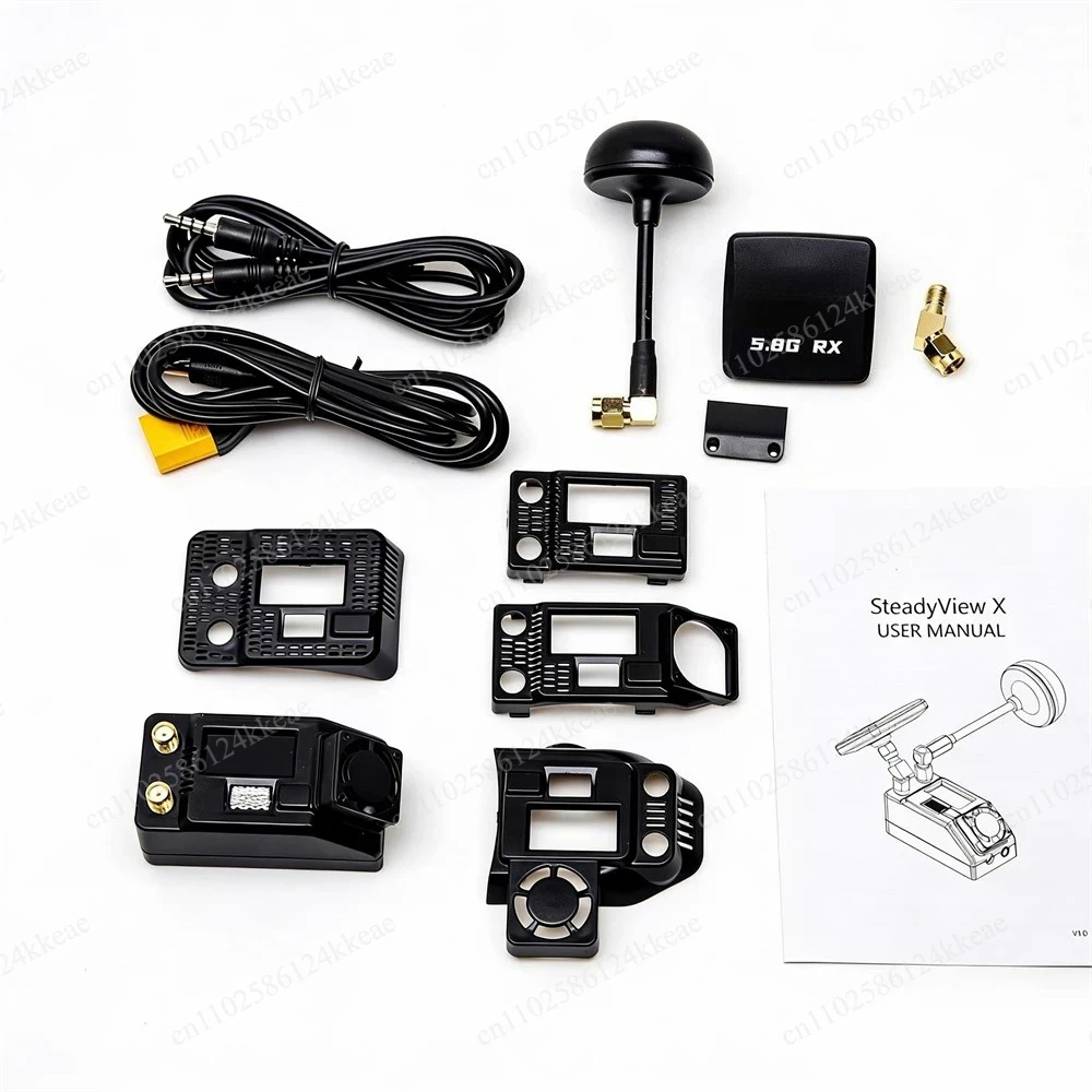 Récepteur FPV SteadyView X 5.8Ghz 7.5G - Module IPS pour SKY04X 04O PRO, détail de l'écran OLED et des boutons