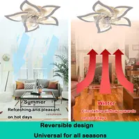 Ventilateurs de plafond modernes avec lumières, lampe de ventilateur avec télécommande, éclairage de ventilateur 3 couleurs, ventilateur de plafond pétale pour chambre/salon 4