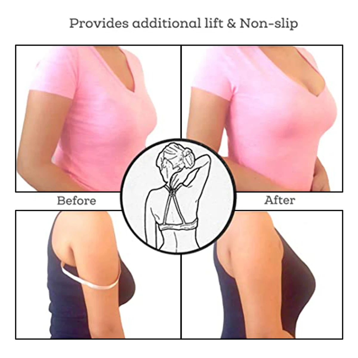 Underwear Anti Slip Buckle Bra Shoulder Strap Cross Strap Buckle Underwear Accessories 4 color H-shaped