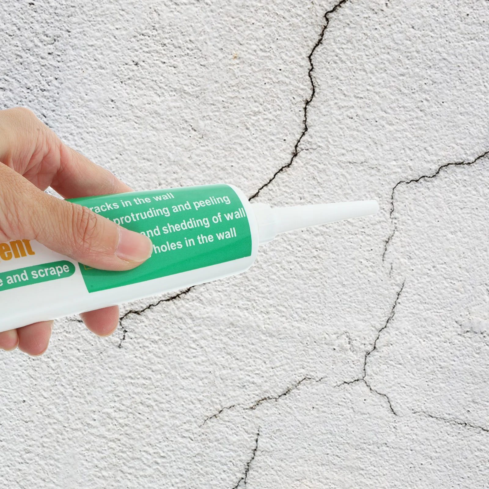 Wall Mending Agent Drywall Wall Repair Paste Repair Cream with Nozzle Scraper Kit Cream