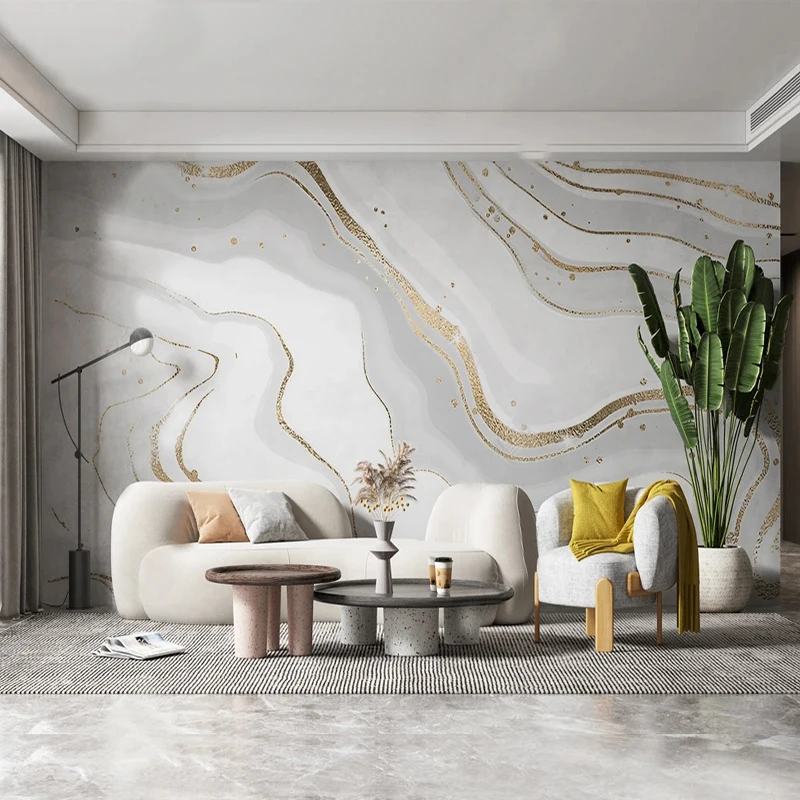 Papel de Parede Mural 3d Personalizado para Home Decor Luz Moderna Luxo tv Fundo Quarto Sala de Estar Mármore Clássico Parede