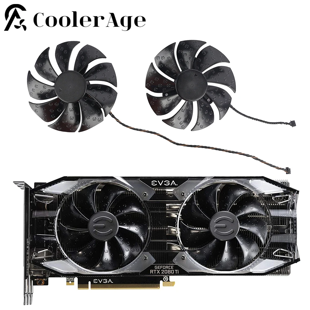 Sostituzione Ventola Scheda Video Per Evga Rtx 2080 Ti 2060 2070 2080 87Mm Muslimyrtx2060 Rtx2070 Rtx2080 Rtx2080Ti Gpu Fan