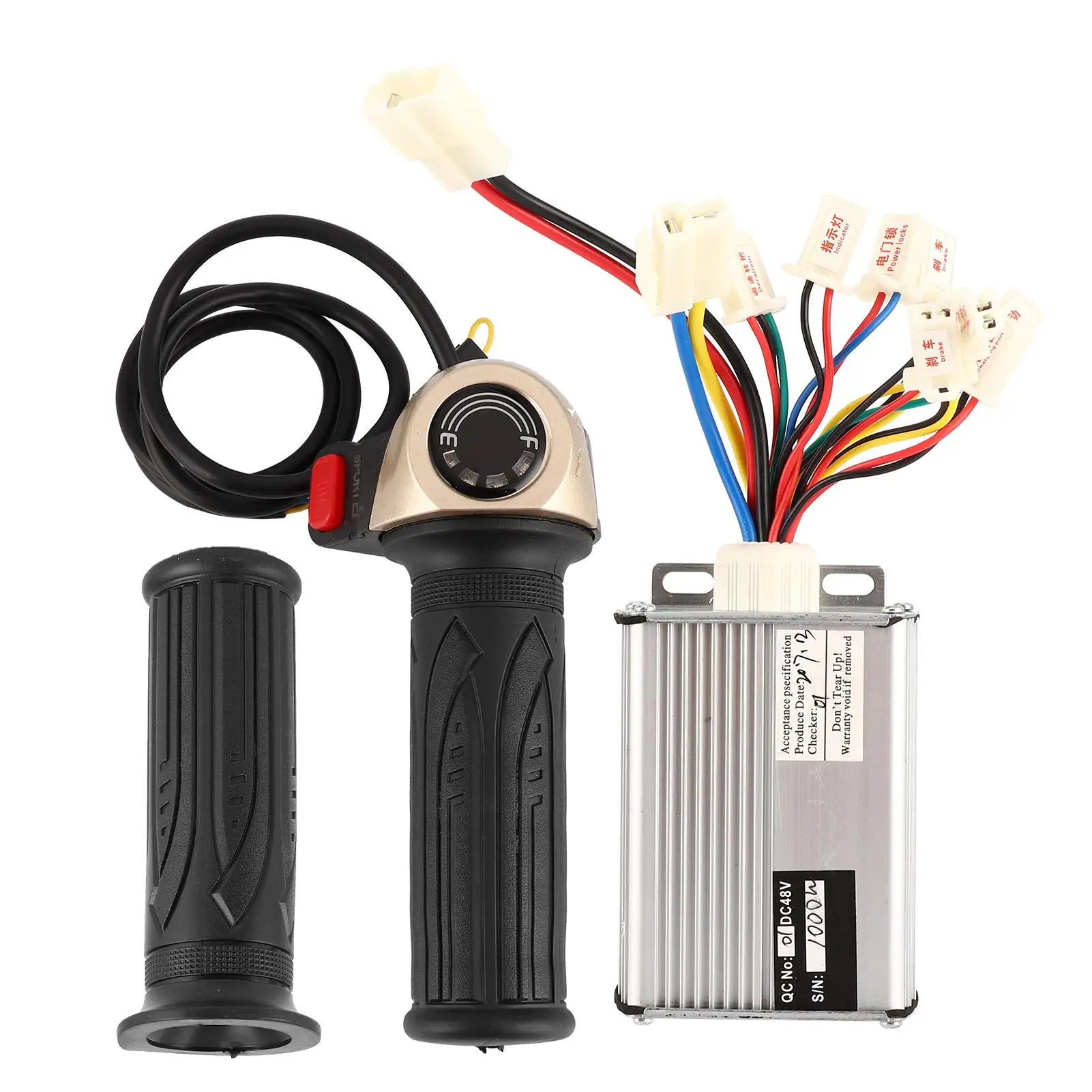 48V 1000W E-Bike Brushless Motor Controller Set with Power Display & Handlebar Rotation for Scooters