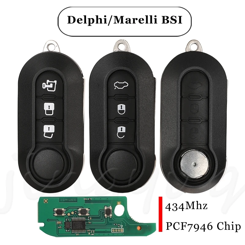 

jingyuqin 10pcs For Fiat 500 Punto Bravo Doblo Ducato Peugeot Boxer Citroen Relay Jumper Lancia Musa Delphi/Marelli 434 MHZ