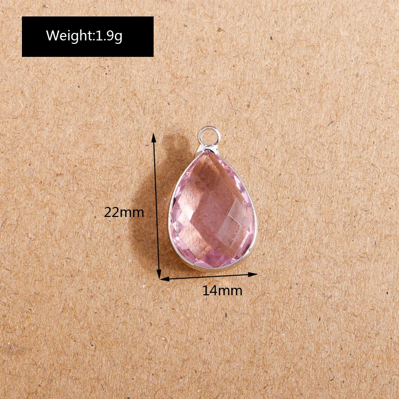 10 Stück 22*14mm erstaunliche Wassertropfen Kristall Charms Anhänger für Schmuckherstellung Ohrringe Halskette Armband DIY Zubehör Zubehör – Detail 5