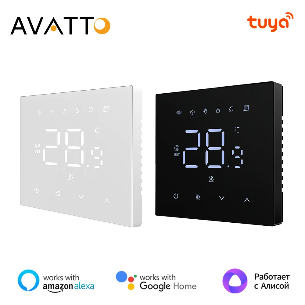 AVATTO Tuya WiFi Smart Thermostat,เครื่องทําความร้อนไฟฟ้าน้ําหม้อต้มแก๊สอุณหภูมิControllerทํางานร่วมกับGoogle Home Alexa Alice 1