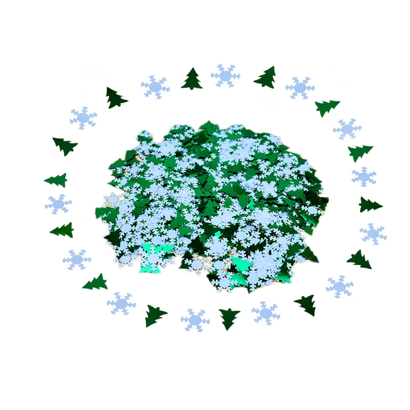 Nuluxi Confeti De Copos De Nieve Brillo Navideño Confeti De Mesa Copo De Nieve Brillante De Navidad Confeti De Mesa Blanco Y Azul Decoración De Fiesta De Navidad Para Ventana Boda Cumpleaños