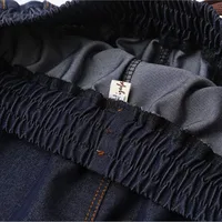 Fashion Plus Size Women's Jeans 2025 Autumn New Style Drawstring Elastic Waistline Lyocell Casual Bright Line Harem Pants 8592 - Image 6