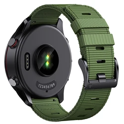 Magnetic Braided Nylon Watch Bracelet Strap, 20mm/22mm, Durable and Stylish Band - 22mm (Army green)