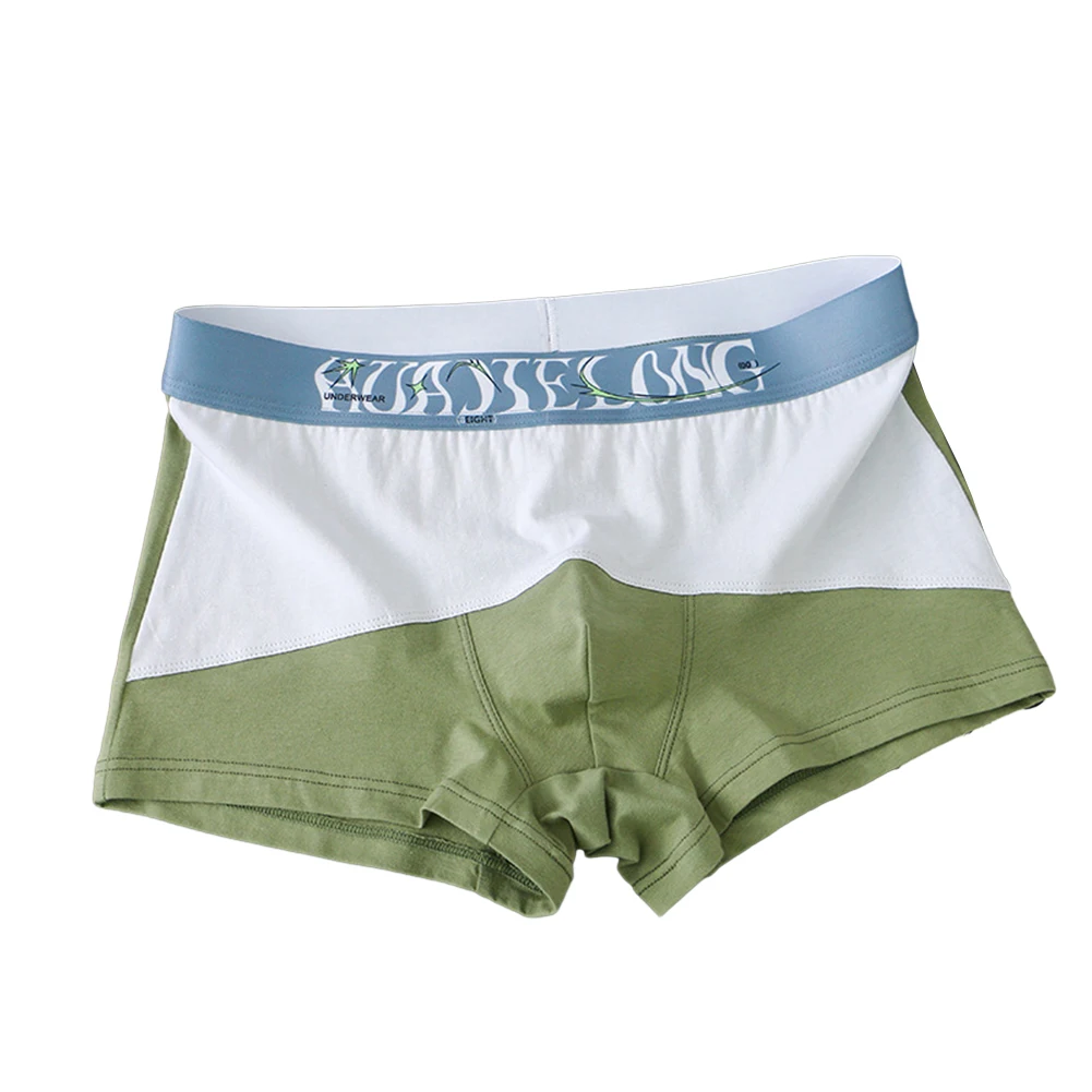 

Mens Sexy Underwear Low Waist Briefs U Pouch Boxers Patchwork Print Shorts Slim Fit Breathable Underpants Swimwear Lightweight