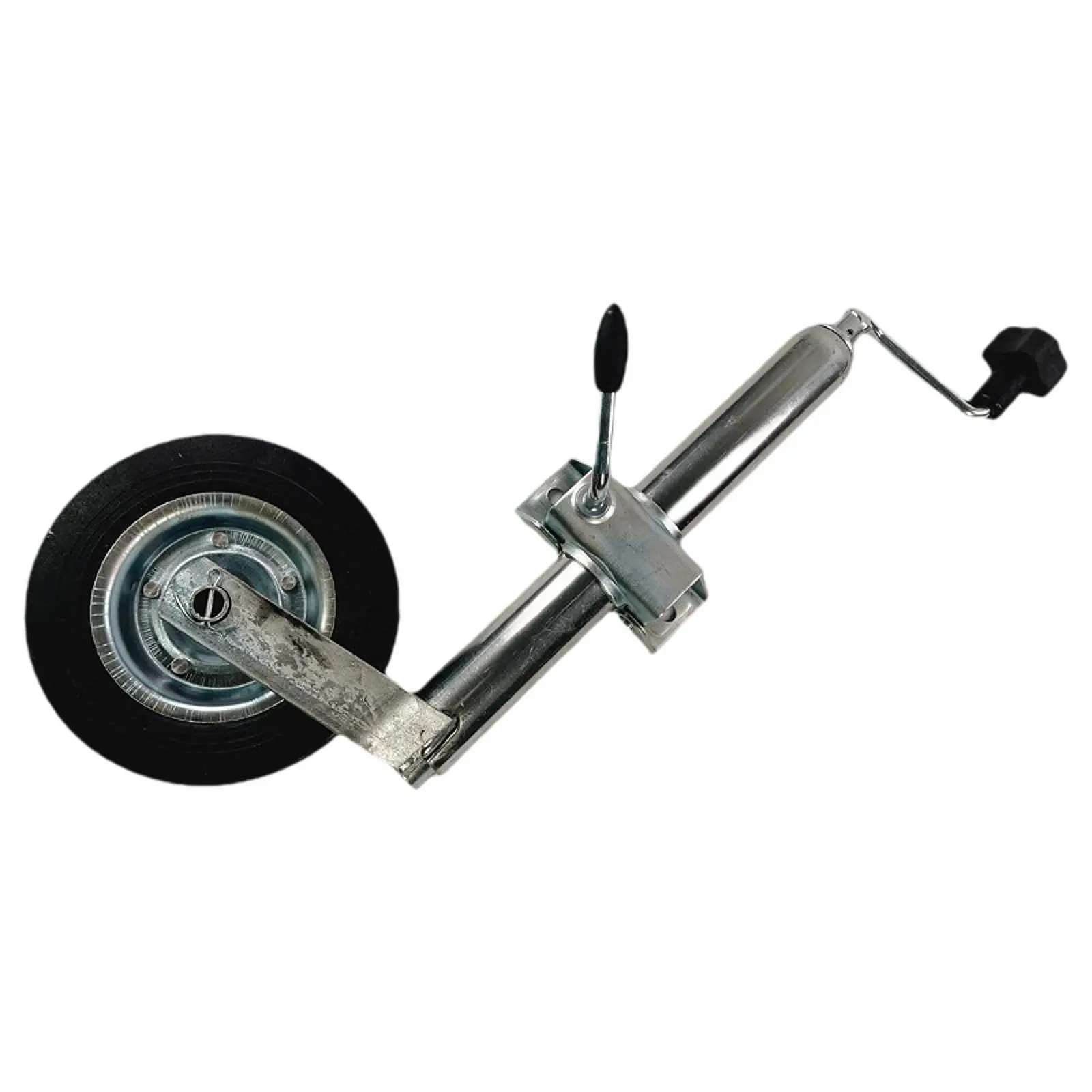 Boat Trailer Jack Rubber Wheel High Performance Hand Crank Design Camper Parts Easy to Use with Wheel for Boat Trailer RV