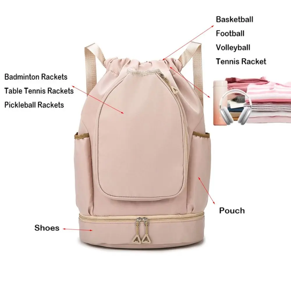 Professional Multifunctional Badminton Racket Backpack with Shoes Pocket Large Capacity Tennis Bag Waterproof Sports Bag