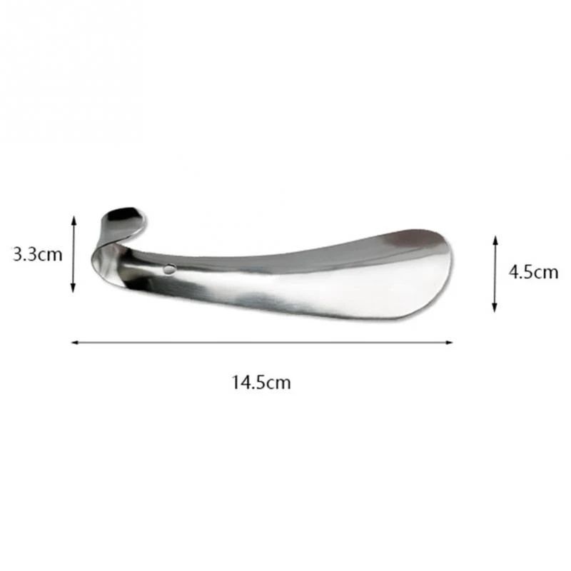 1Pcs 14.5 Cm Shoe Horn Stainless Steel Metal Shoehorn Shoes Lifter Tool Professional Lazy Shoe Spoon High Heels Sneakers Helper