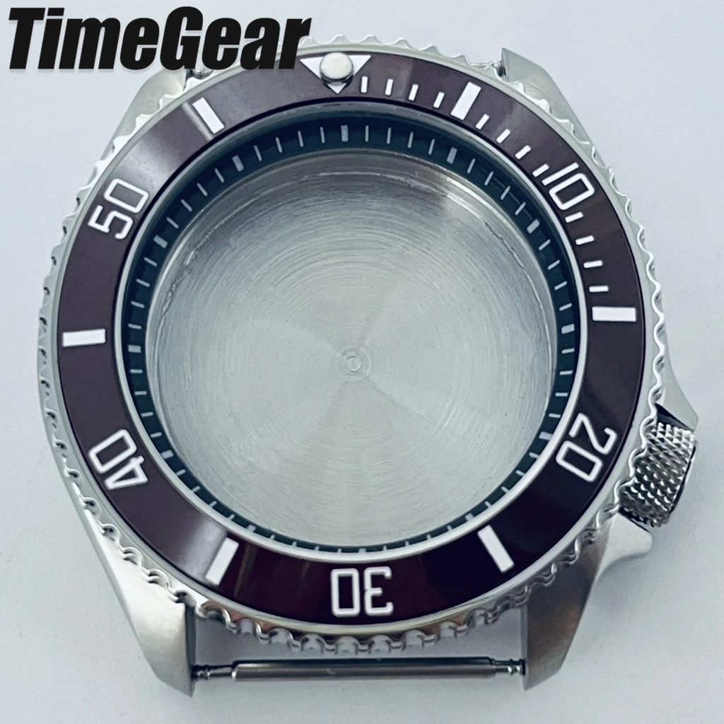 Sleek Black Ring Watch Case with Sloping Bezel and 3.8 Crown