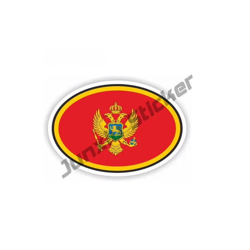 Autocollant Drapeau Montenegro - 7,5x10cm Vinyle Haute Qualité - Pour Voiture, Moto, Intérieur, Extérieur