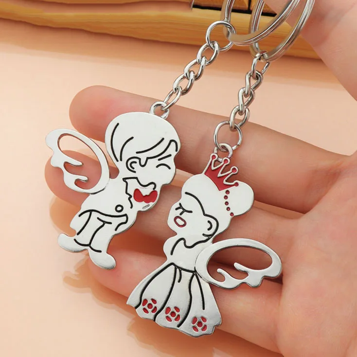 Key Chain Alloy Arrow Bow Love Keyrings Key Chains Lovers Ring Couples keychain 1 Pair