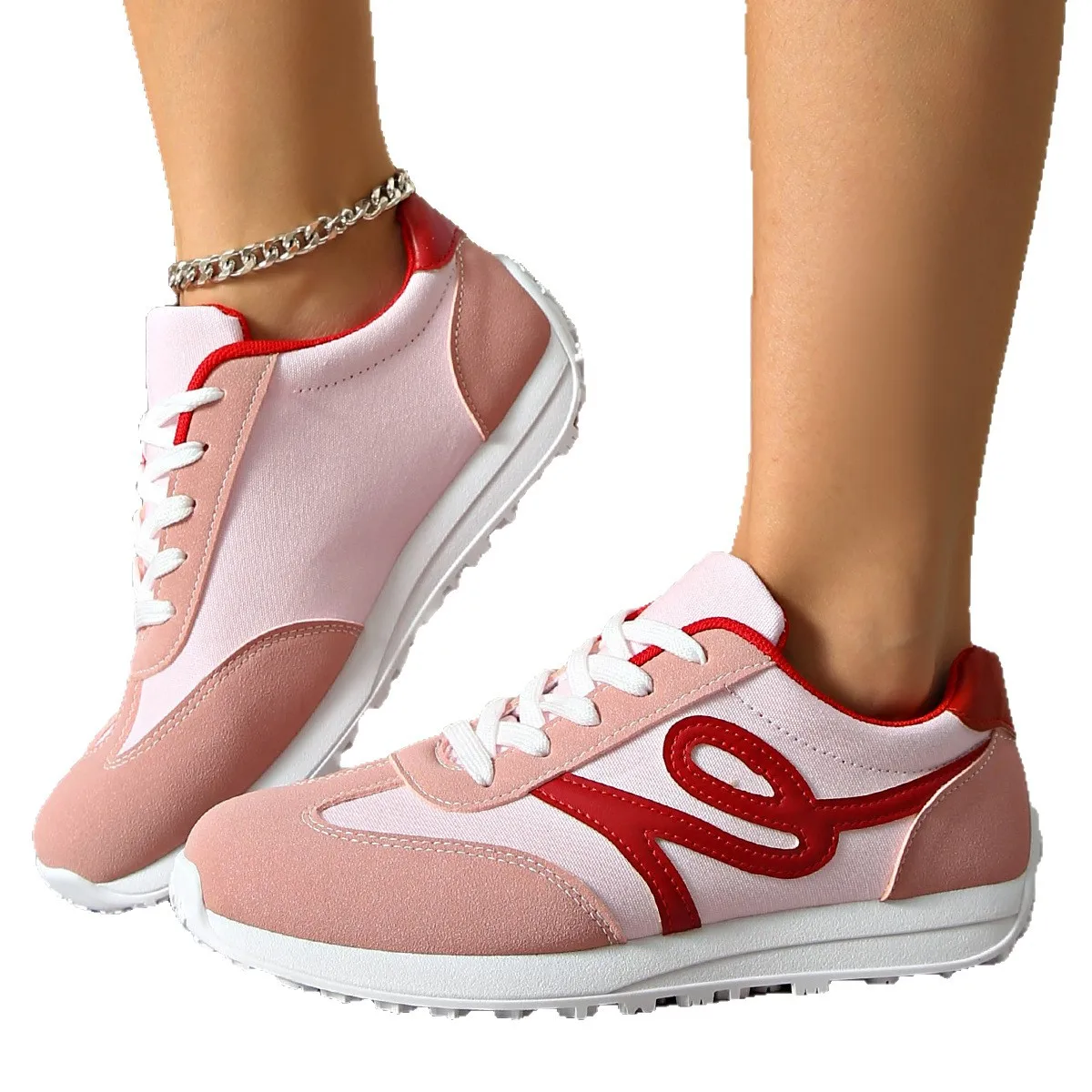 2025 Women Designer Sneakers Breathable Cross Lace Casual Shoes Women Round Head Deep Mouth Light Sneakers Zapatos De Mujer