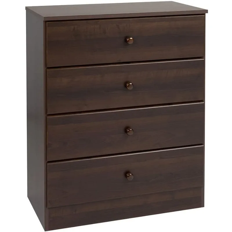 

Prepac Astrid Simplistic 4-Drawer Dresser for Bedroom, Functional Bedroom Dresser Chest of Drawers 16" D x 30" W x 36.25" H