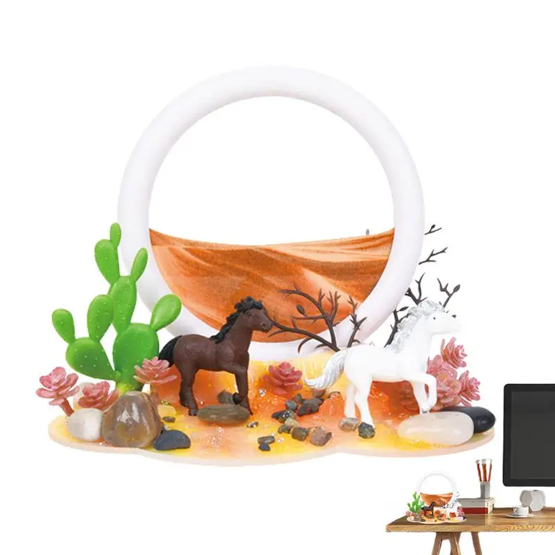 

Движущиеся песочные картины, круглые 3d-песочные часы, глубоководный Пескоструйный пейзаж в движении, движущиеся песочные часы, рамка для домашнего декора