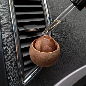 Diffusore di oli essenziali per auto e casa - Realizzato in legno Mini simpatico diffusore di fragranze naturali adatto per camera da letto, soggiorno, bagno