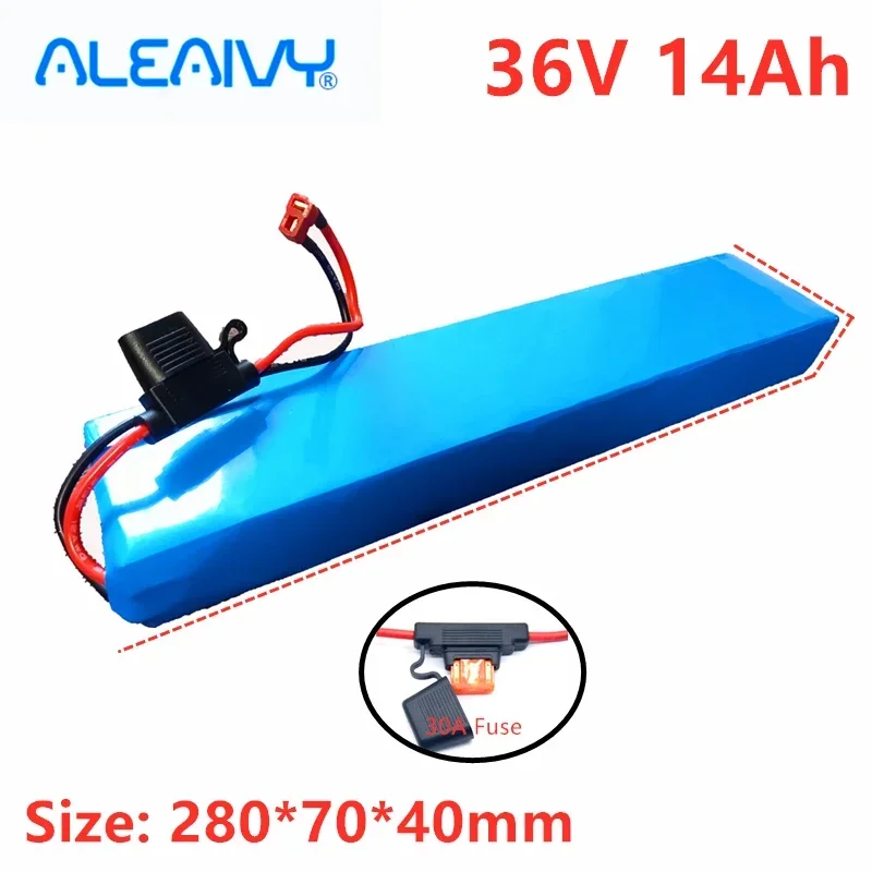 

New 36v 14ah Electric Bicycle Battery Pack 10S 3P 500W High Power and Capacity 36V E bike Scooter With 30A Fuse XT60 And T Plug