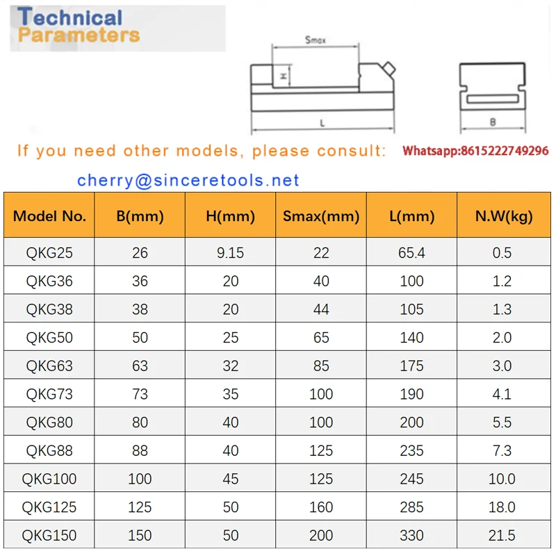 Vise for CNC Surface Grinding Vise Flat Vise QKG80 QKG150 High Precision Vise for EDM Machine 2