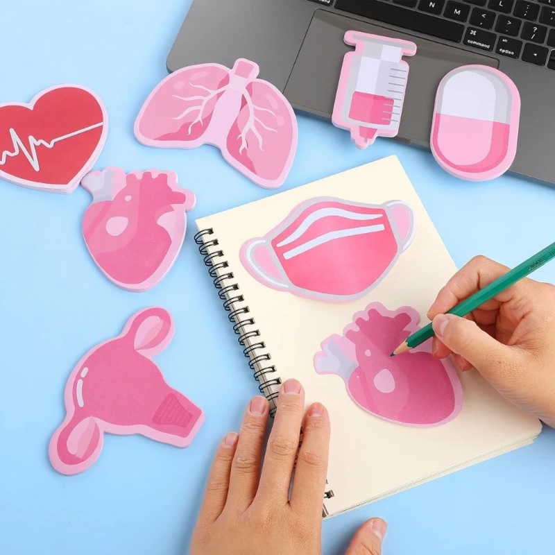 

Self-Adhesive Sticky Notes Writable Memo Pads Medical Themed Post Notes School Office Hospital Supplies for Students