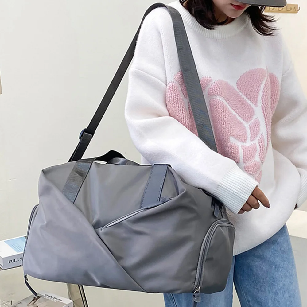 Black Sports Gym Bag Travel Dry Wet Bag Handbag Multifunction Swimming Shoulder Messenger Weekend Fitness Training Bag 2