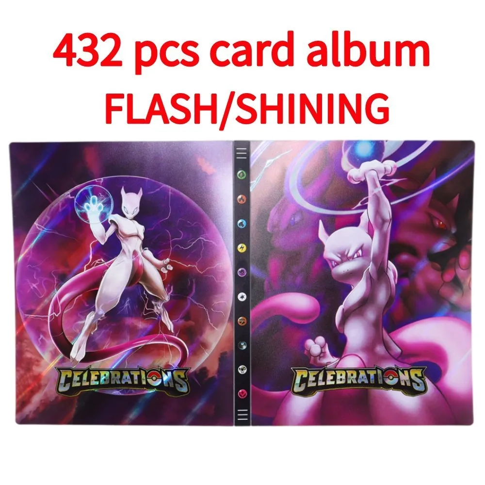 Альбом для карт большой емкости книга покемонов список игровых держатель альбом