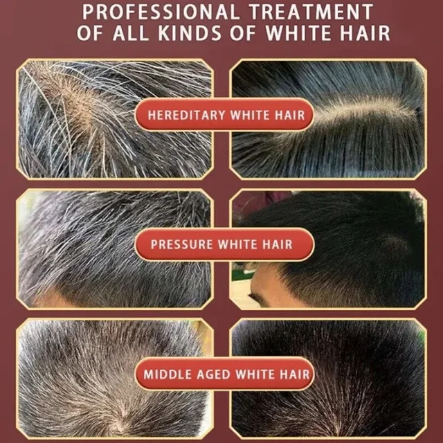Pure Natural Herbal Hair Dye Shampoo Change Hair Color Cover Gray Hair White Hair Treatment Bubble Plant Hair Dye Hair Care 3