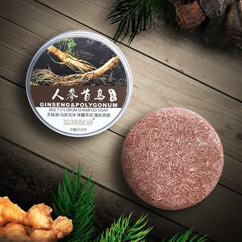 폴리고눔 비누 헤어 다크닝 샴푸, 리페어 그레이 화이트 헤어 컬러 염료, 페이스 헤어 바디 샴푸, 천연 유기농 헤어 컨디셔너
