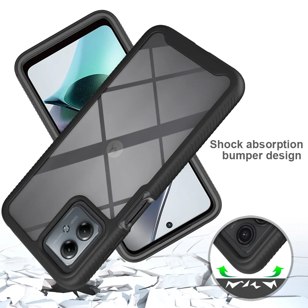 Crystal Clear Shockproof Case with PET Screen Protector for Motorola Moto G Series