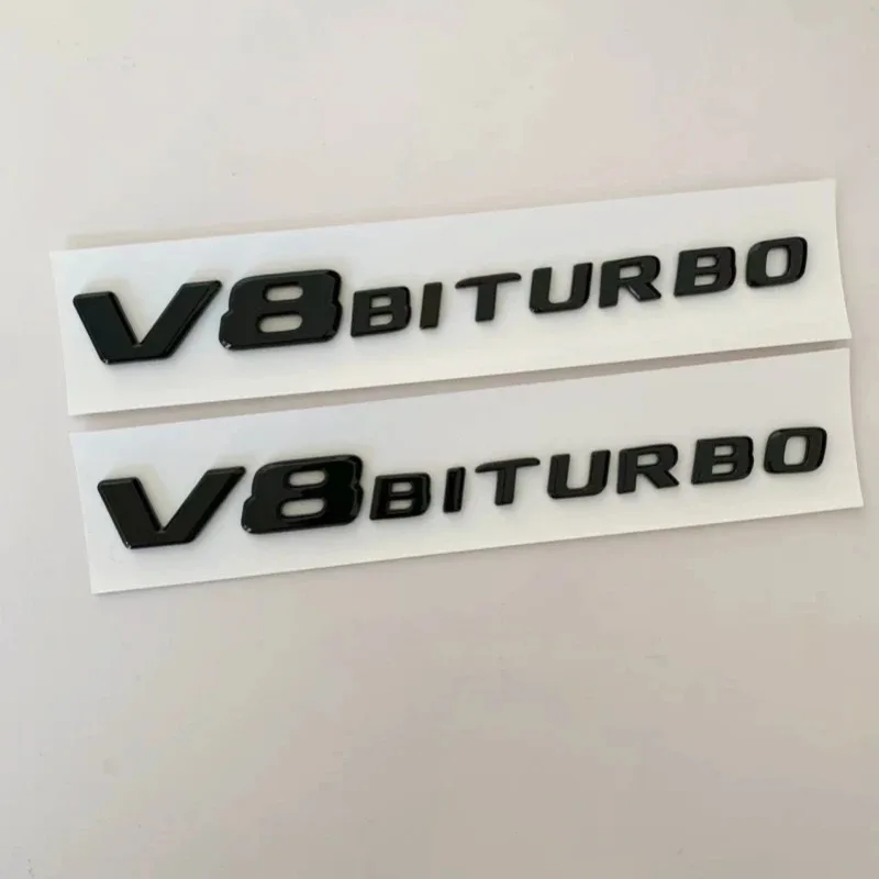 ABS 블랙 크롬 레터링 자동차 트렁크 스티커 E63 W213 W212 펜더 V8 BITURBO 엠블럼 트렁크 로고 액세서리