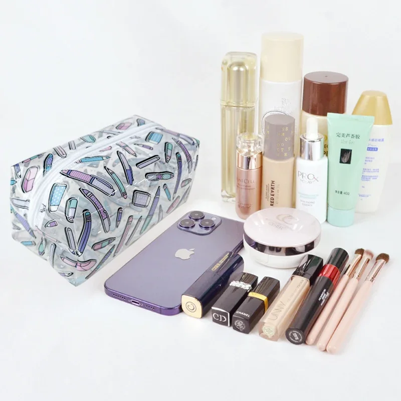 Portable Travel Wash Bag Female Transparent Waterproof Makeup Storage Pouch Large Capacity Cosmetic Organizer Beauty Makeup Bag