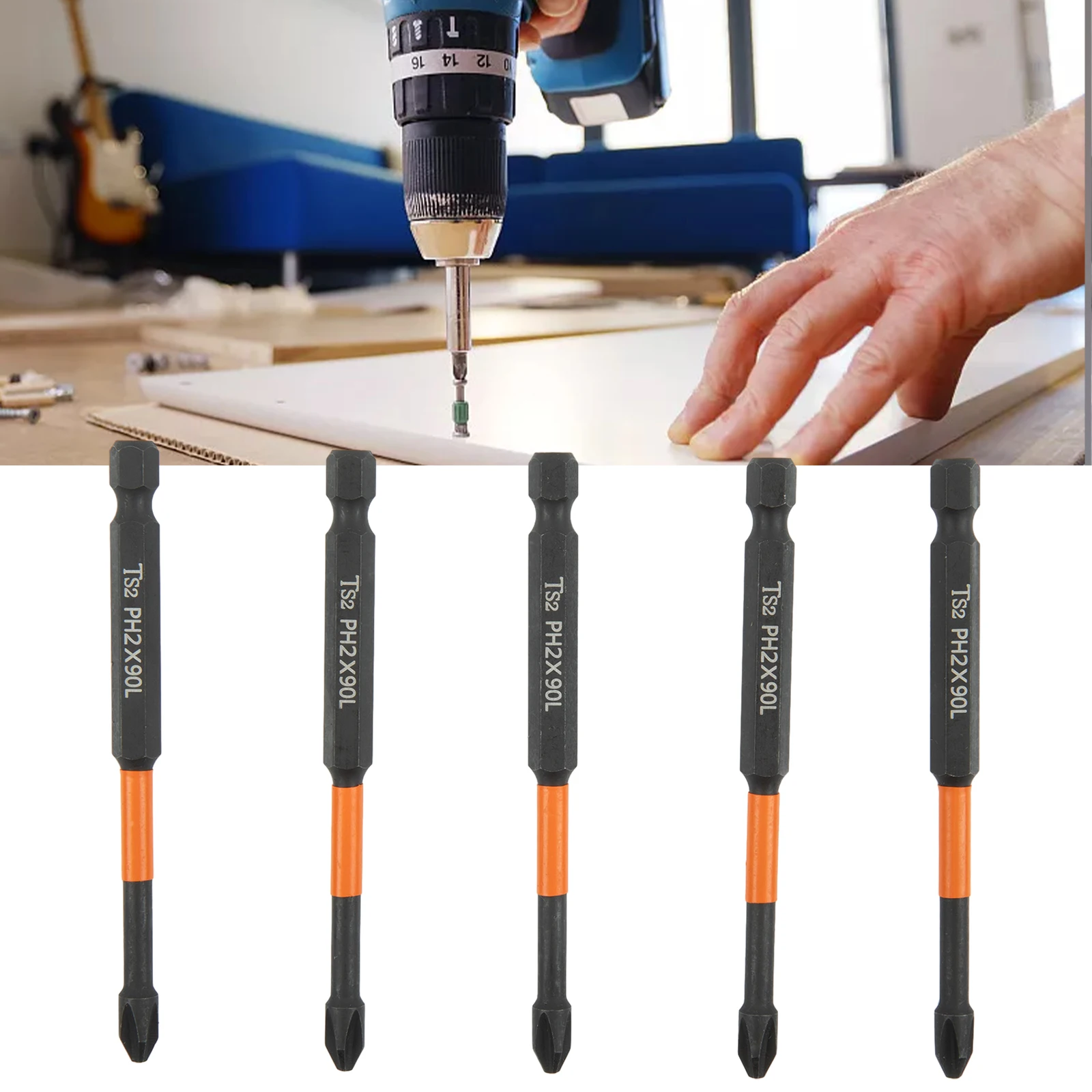 

5/10pcs 25-150mm PH2 Impact Cross Screwdriver Bit Magnetic 1/4'' Hex Shank Alloy Steel For Electric Drill Power Tool Accessories