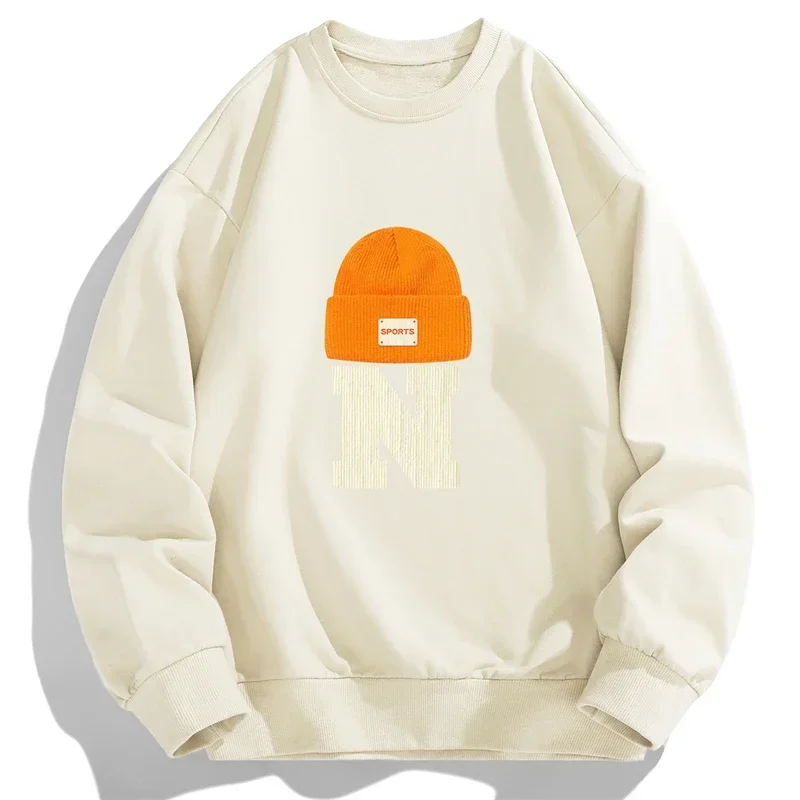 thumbnail image 1 of Nueva camiseta de manga larga de otoño y primavera para hombre, suéter interior, camisa para hombre, suéter de cuello redondo para hombre, 1 of 5