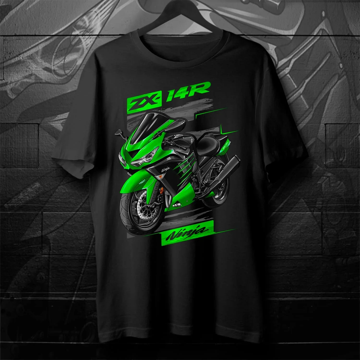 Tシャツ 2012-2024 Models Japanese Ninja ZX-14R Motorcycle T-Shirt