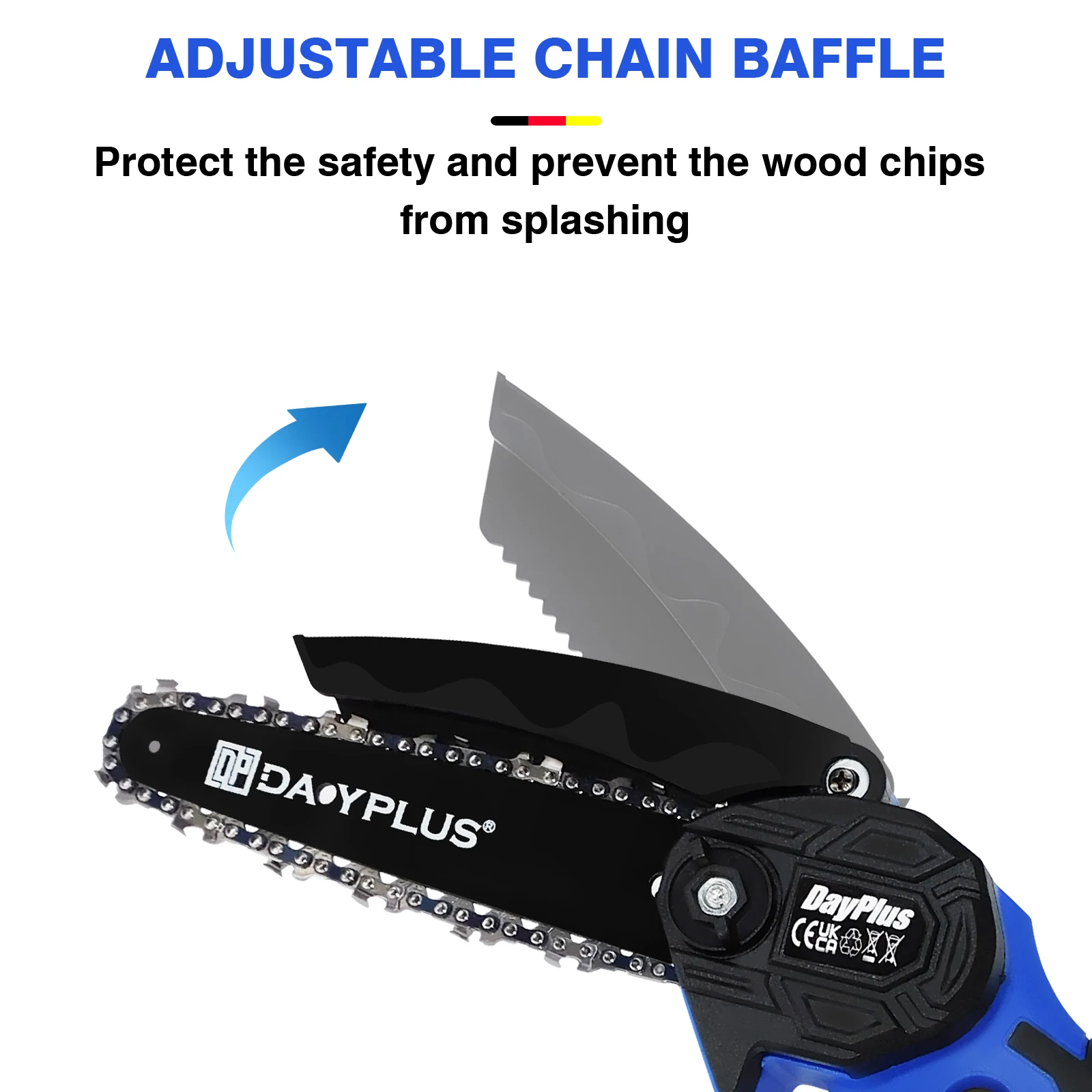 Cordless Chainsaw 6 Inch, Battery Powered Mini Chainsaw, Portable Handheld Chainsaw for Gardening Pruning, 2 Batteries 5
